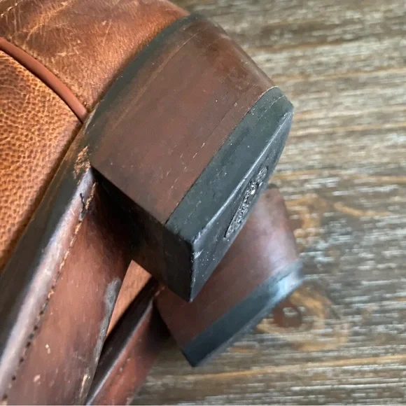 Luchesse Mad Dog Madras Goat Leather Western Cowboy Cowgirl Boots Womens 7 Tan - Picture 12 of 15